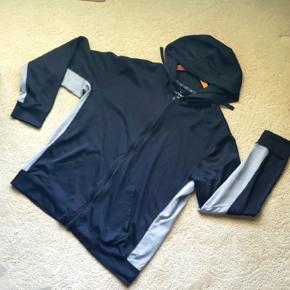Nike Black and Gray Hooded Jacket